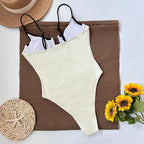 Black Trim One Piece Swimsuit