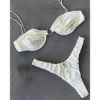 Gathered Two Piece Swimsuit