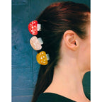 Set of 3 Velvet Claws Mini Mushroom Hair Clips