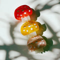 Set of 3 Velvet Claws Mini Mushroom Hair Clips