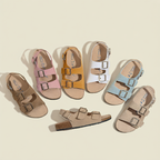 Leather Velcro Closure Sandals