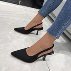 Thin Heel Sling Back Pumps