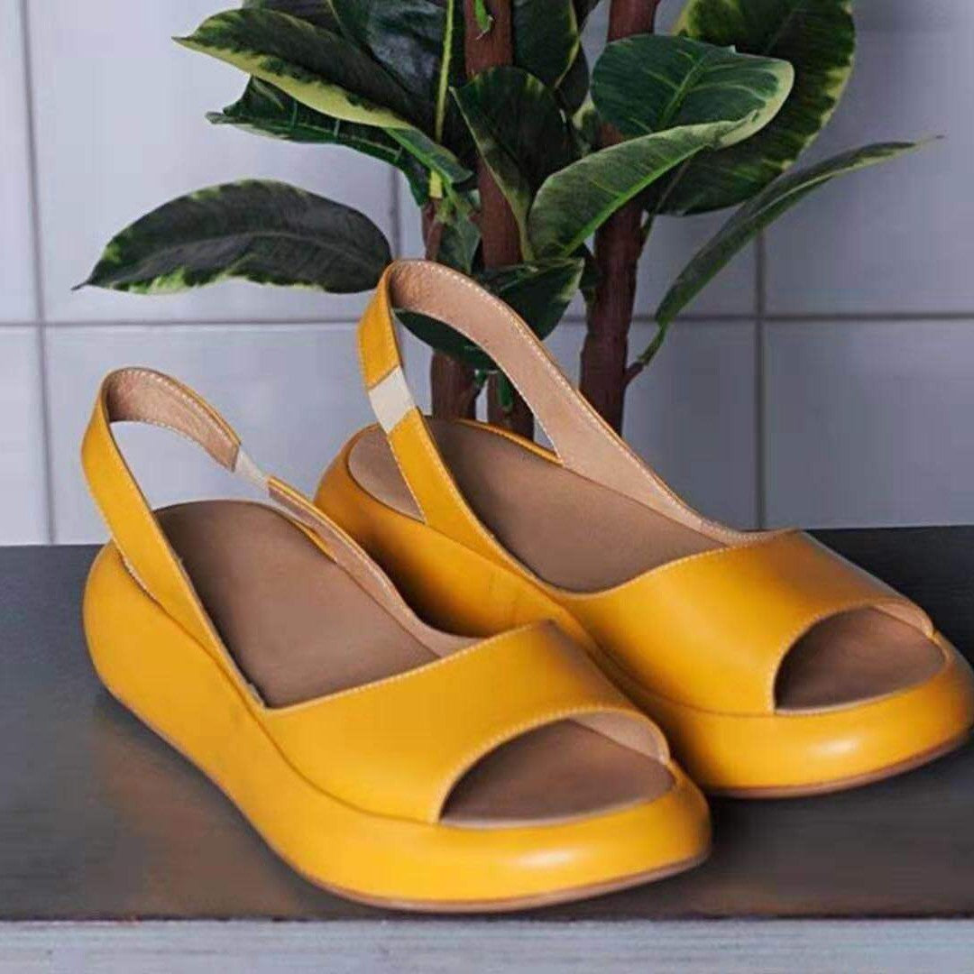 Fish Mouth Sling Back Flat Sandals