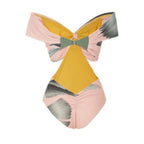 Palm Print Vintage Holiday Bikini Suit