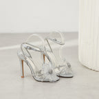 Flower Stiletto High Heeled Sandals