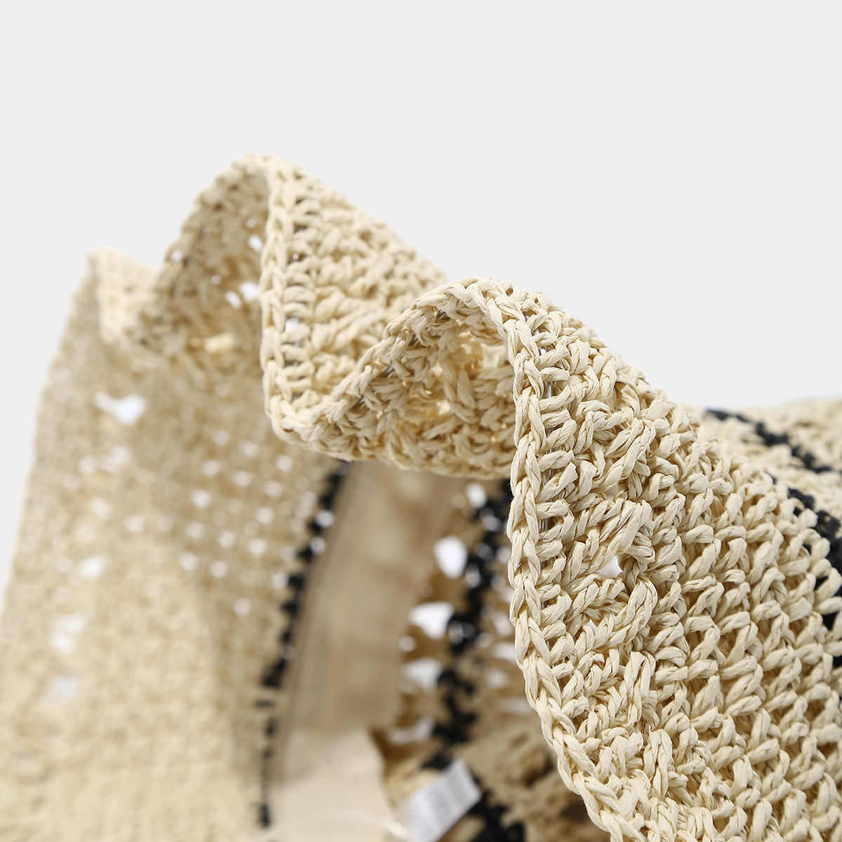 Crocheted Breathable Straw Bucket Hat