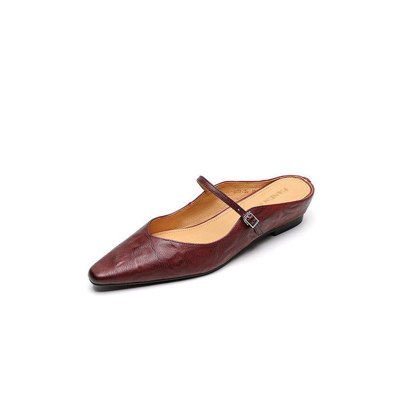 Slip-On Sandals with a Single Strap