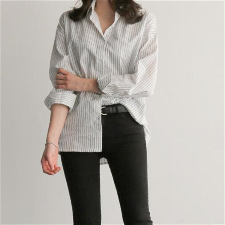 Vertical Stripes BF Long Sleeved Shirt