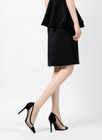 Pointed Toe Breathable Polka-dot Heels