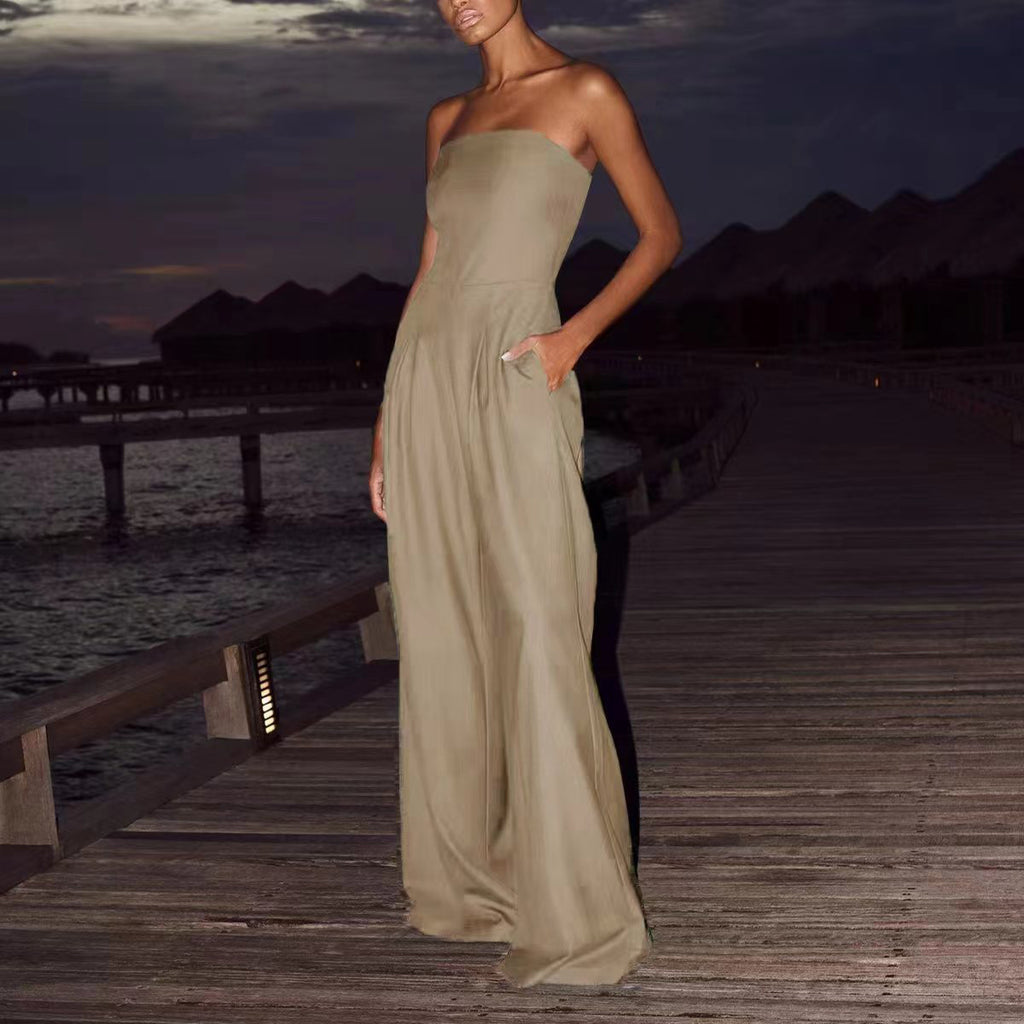 Tube Top Wide Leg Jumpsuit