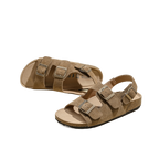Leather Velcro Closure Sandals