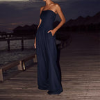 Tube Top Wide Leg Jumpsuit