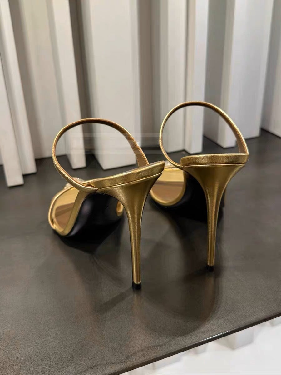 Pointed-toe Rhinestone Stilettos