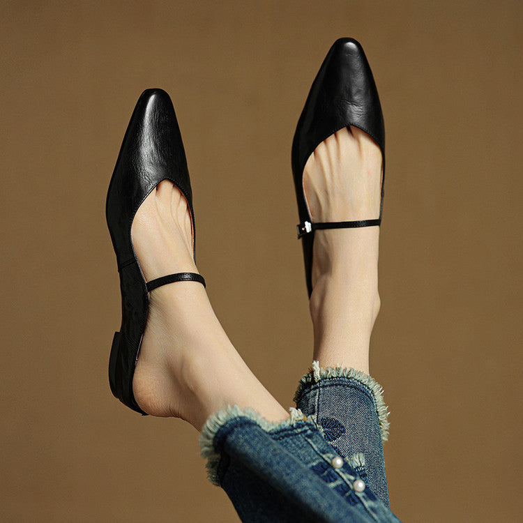 Slip-On Sandals with a Single Strap