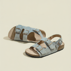Leather Velcro Closure Sandals