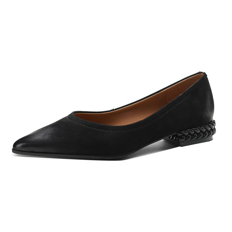 Retro Rub Pointed Toe Flats