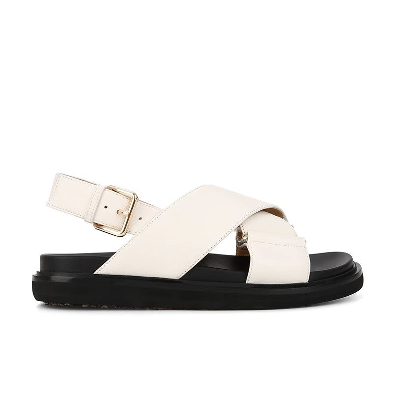 Sandals with Cross Strap Design