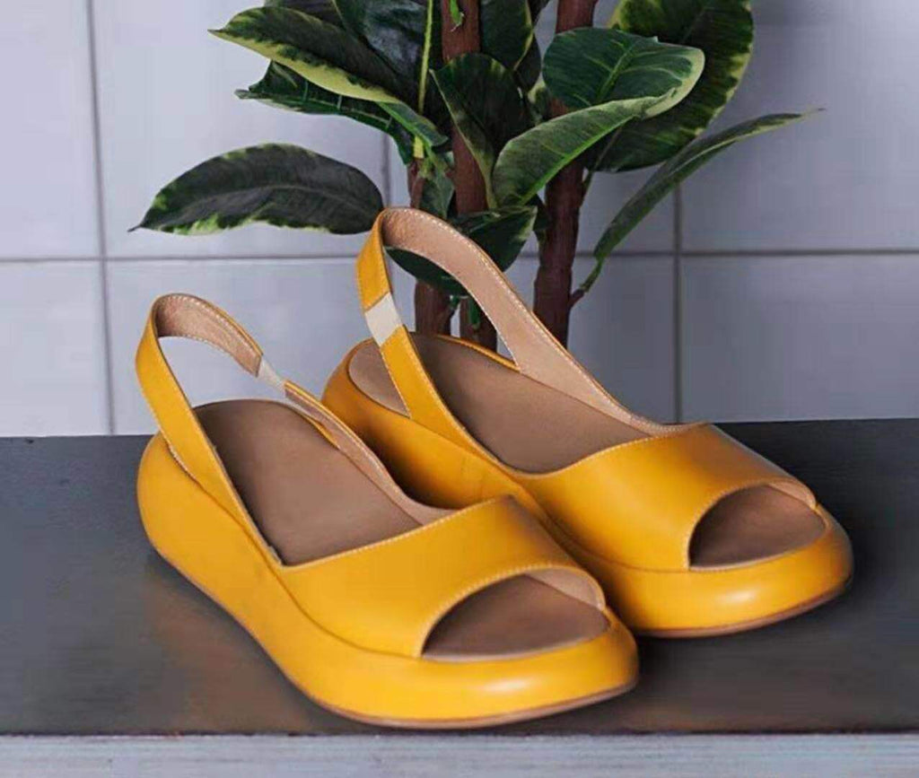 Fish Mouth Sling Back Flat Sandals