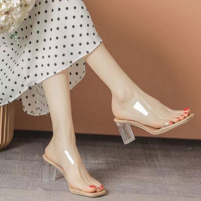 Clear Sea Strap Heels